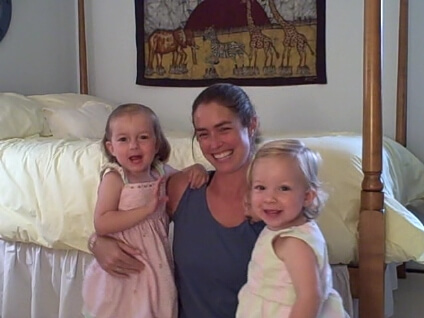 Meg with her two daughters
